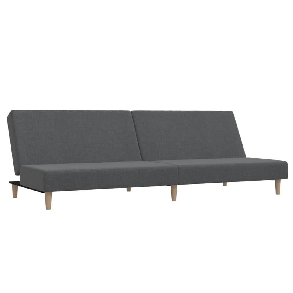 vidaXL Sofá-cama de 2 lugares tecido cinzento-claro