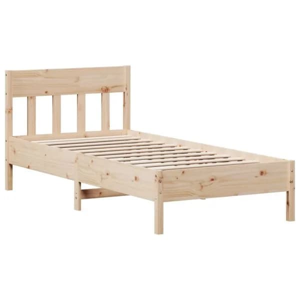 vidaXL Cama sem Colchão 75x190 cm Madeira de Pinho Maciça - 8721012428485