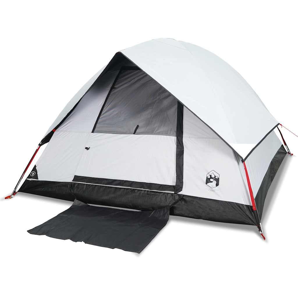vidaXL Tenda de campismo cúpula p/ 2 pessoas opaca impermeável branco