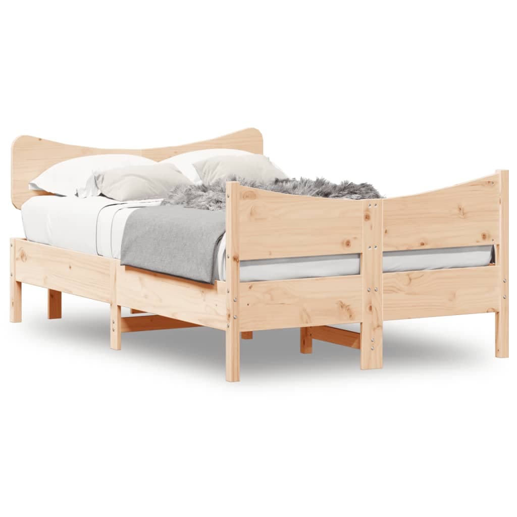 vidaXL Cama sem colchão 120x200 cm madeira de pinho maciça