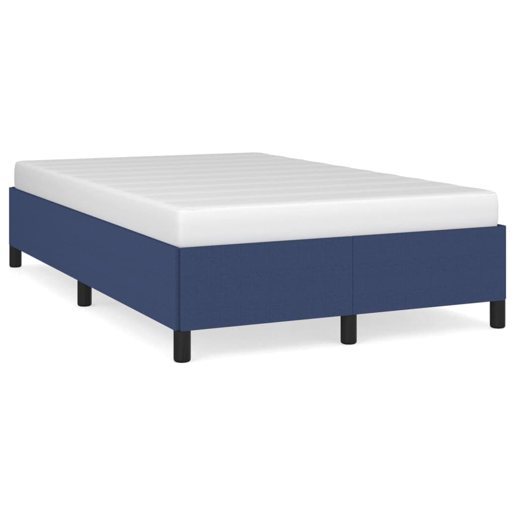 vidaXL Estrutura de cama sem colchão 120x190 cm tecido azul