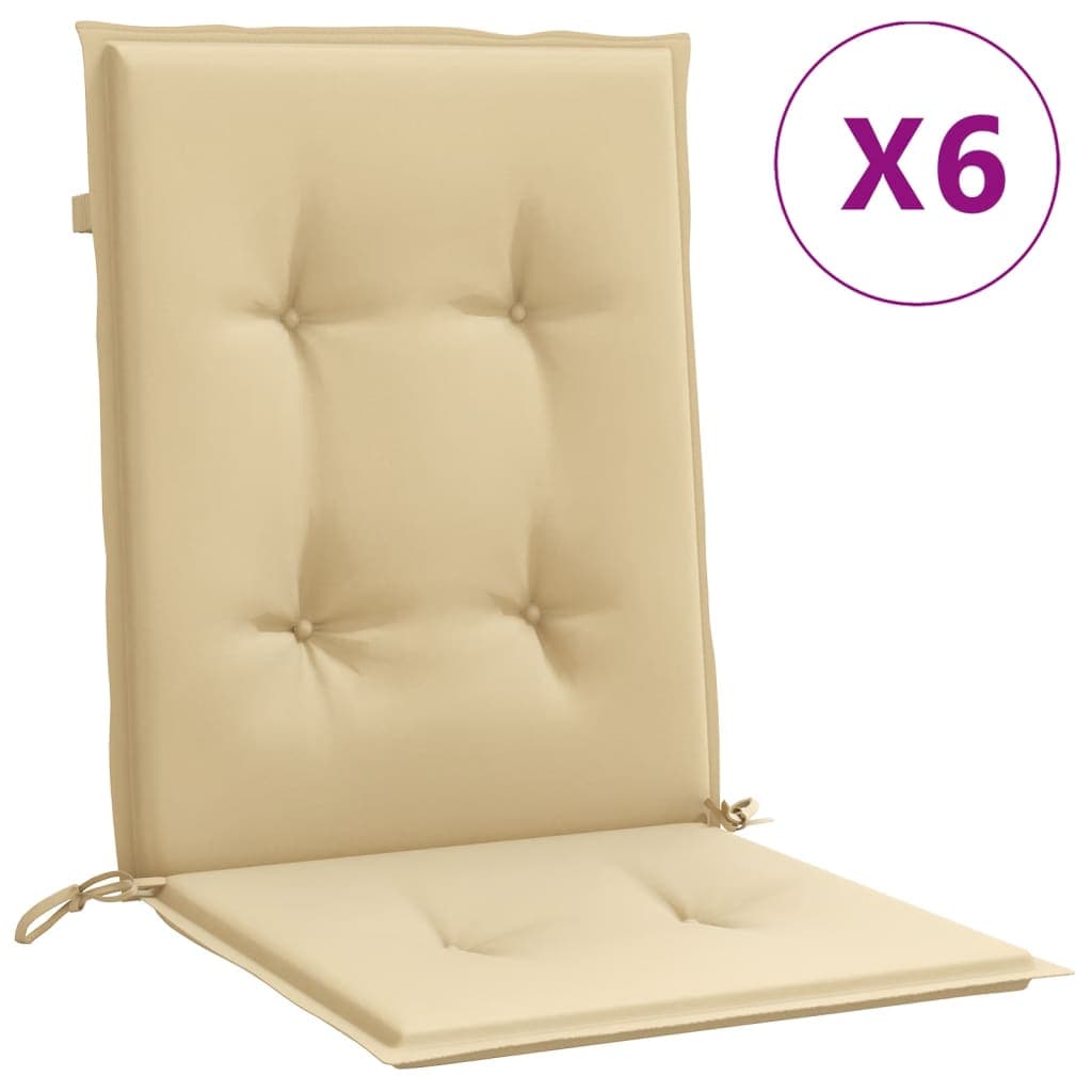 vidaXL Almofadões lombares p/ cadeiras 6pcs 100x50x4cm mesclado tecido