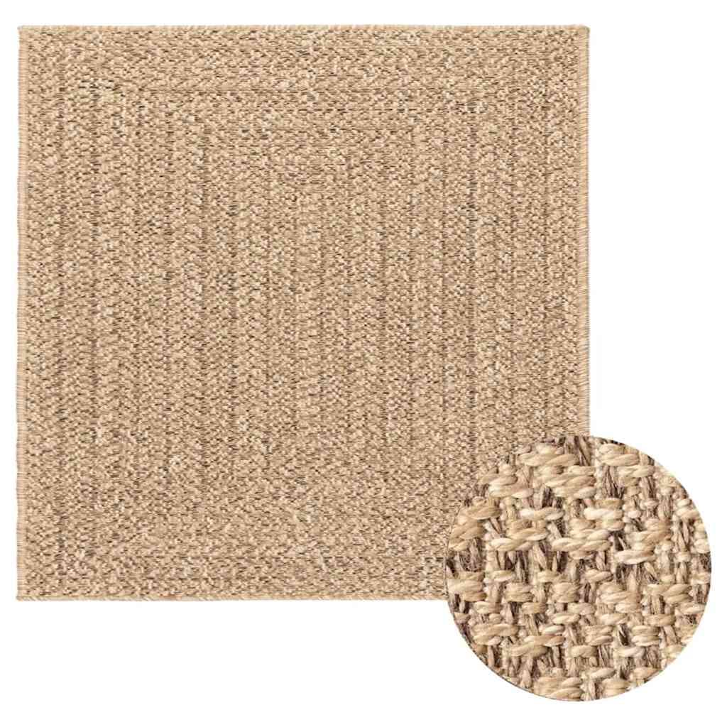 Tapete vidaXL Zizur 240x240 cm Aspeto de Juta Interior e Exterior - 645778575
