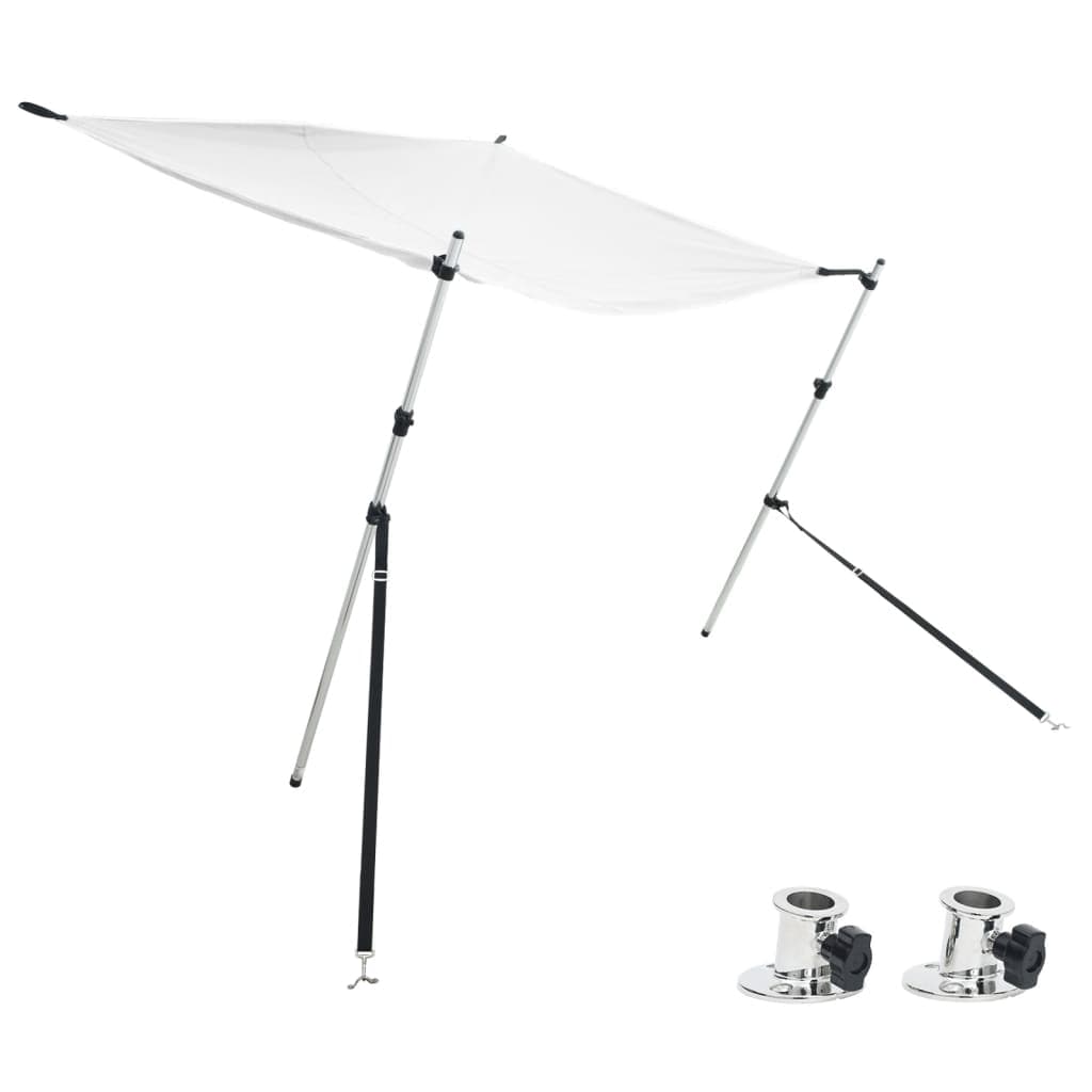 vidaXL Conjunto extensão de toldo em T 170x170x(113-182,5) cm branco