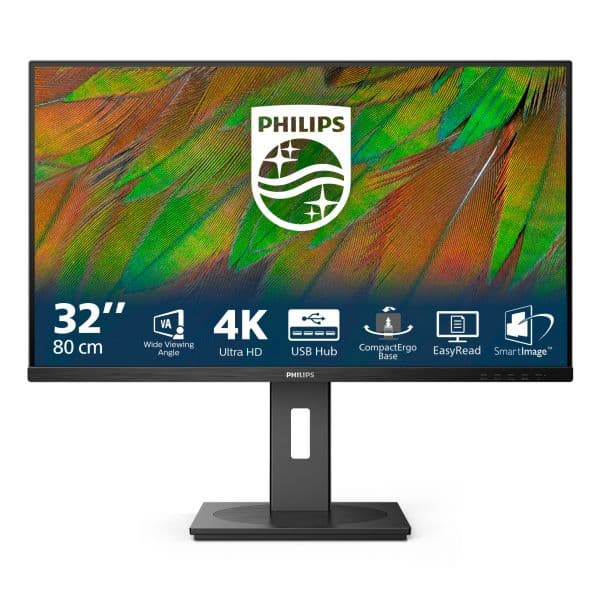 Monitor Philips 31.5" 32B1N3800/00 4K 60Hz HDMI DP USB Speakers Black