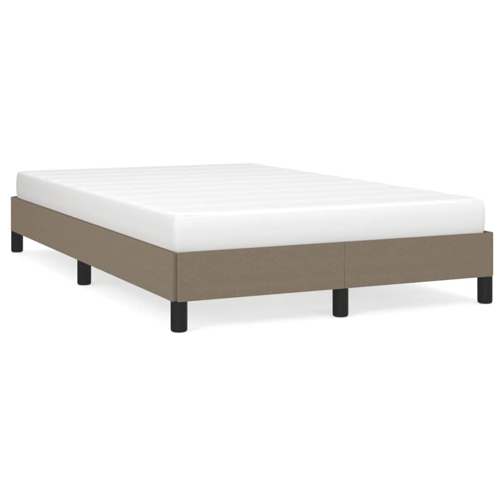 vidaXL Estrutura de cama sem colchão 120x190cm tecido cinzento