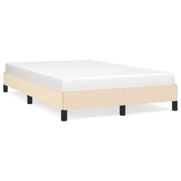 vidaXL Estrutura de Cama sem Colchão 120x190 cm Tecido Creme - 4050763848
