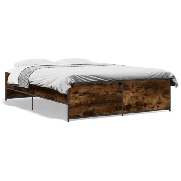 vidaXL Estrutura de Cama 120x200 cm Derivados Madeira/metal - 154897123