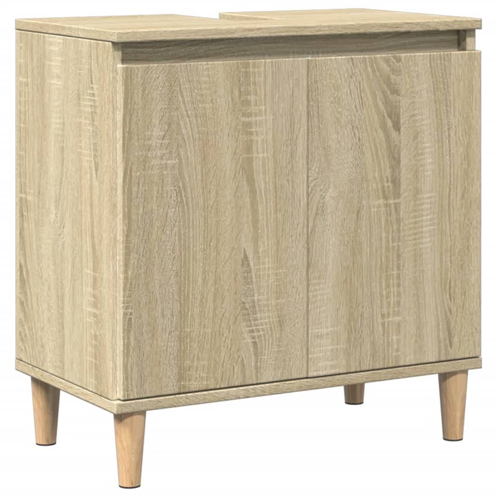 Móvel de WC vidaXL para Lavatório 58x33x60 cm Deriv. Madeira Carvalho Sonoma - 1083345185