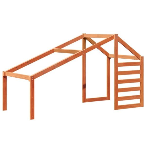 vidaXL Telhado de Cama Infantil 188x97x113cm Pinho Maciço Castanho-mel - 3498981405