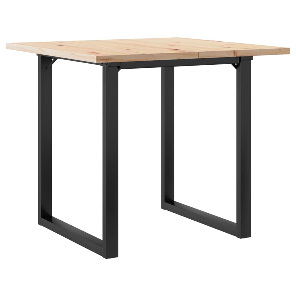 vidaXL Mesa de jantar estrutura em O 90x90x75,5 cm pinho/aço
