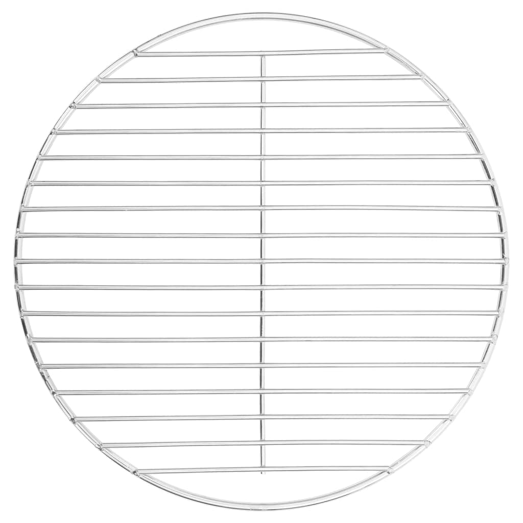 vidaXL Grelha para churrasco redonda Ø34,5 cm aço inoxidável 304