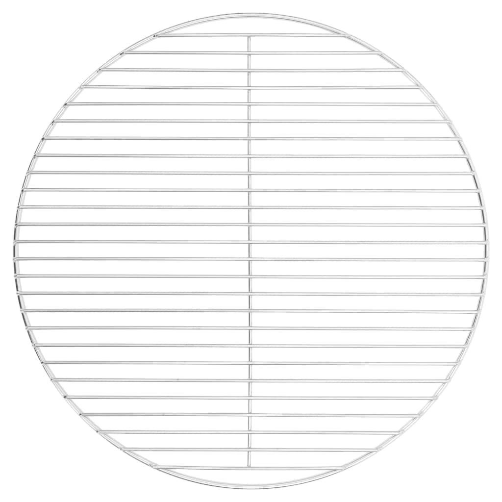 vidaXL Grelha para churrasco redonda Ø50 cm aço inoxidável 304
