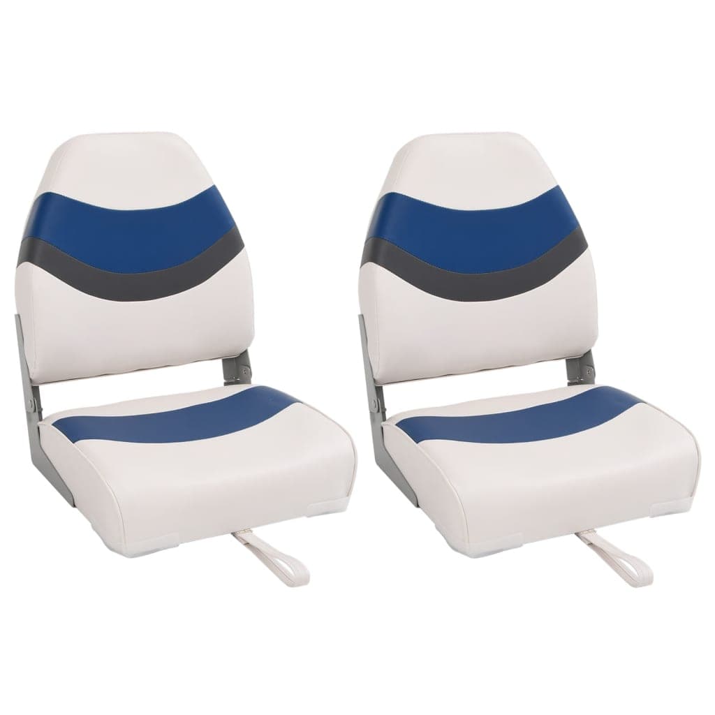 vidaXL Assentos de barco dobráveis com encosto alto 2 pcs 44x38x55 cm