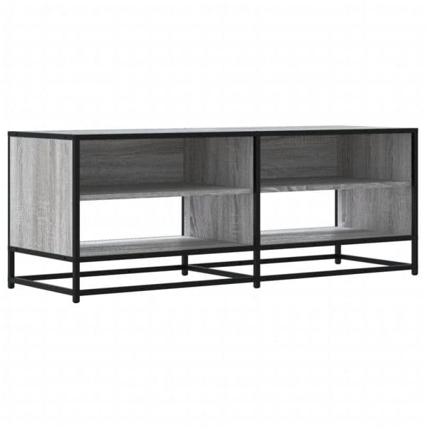 vidaXL Móvel TV 120,5x40x46 cm Derivados Madeira/metal Cinzento Sonoma - 2957193173