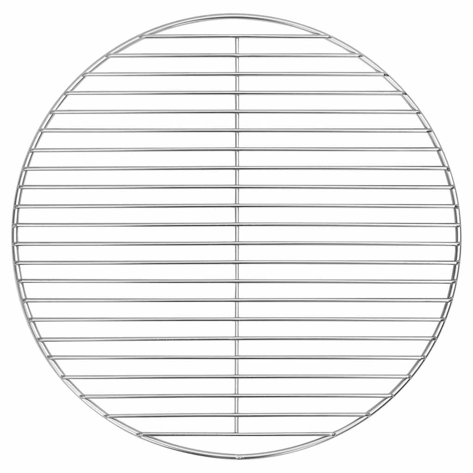 vidaXL Grelha para churrasco Prateado 43 x 43 cm Aço inoxidável
