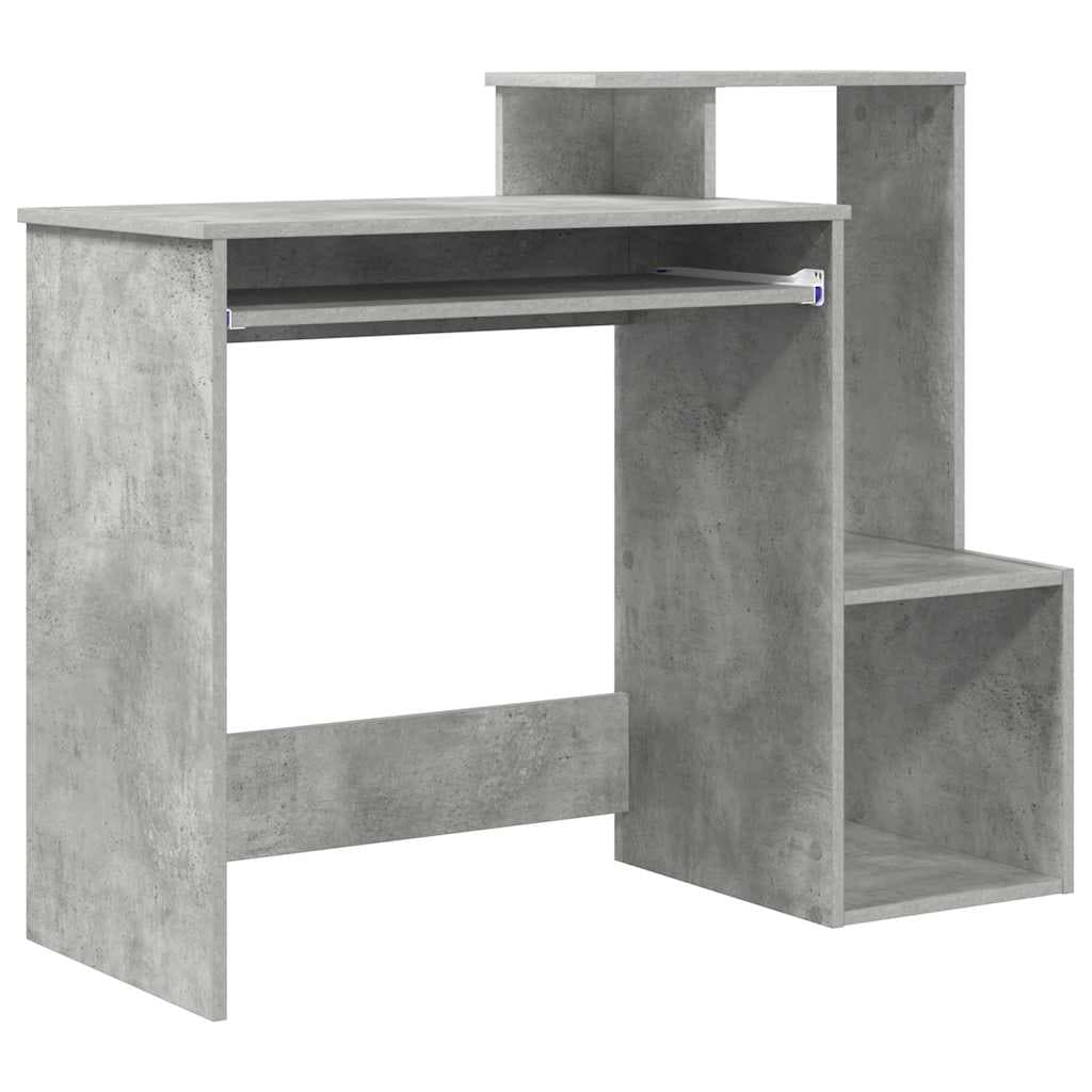 vidaXL Mesa com gaveta Cinzento 106 x 41 x 88,5 cm Madeira processada