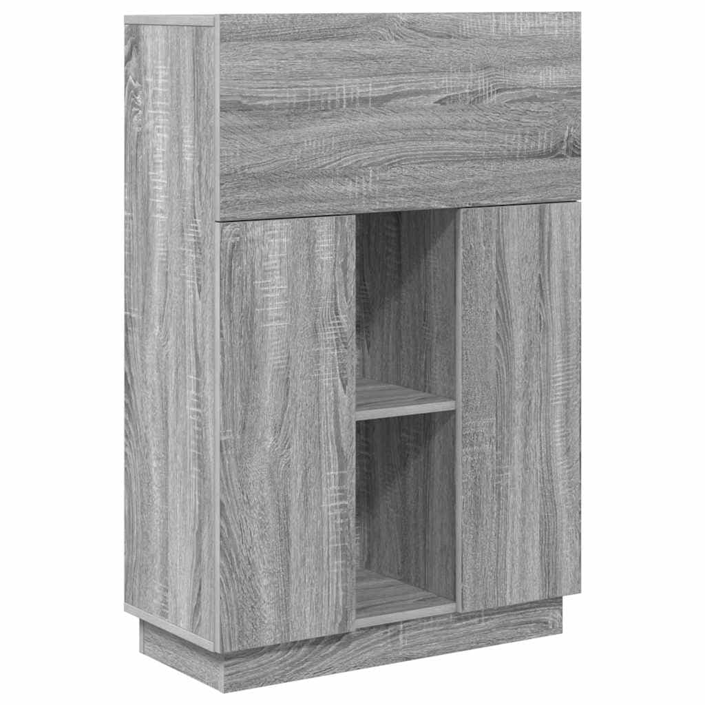 vidaXL Mesa Cinza Sonoma 71.5 x 31.5 x 106.5 cm Madeira processada