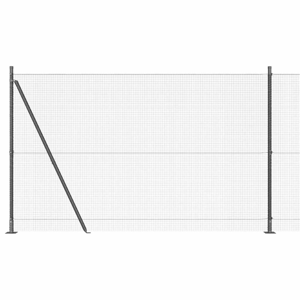 vidaXL Cerca de Arame Soldado com Base de Concreto 50 x 1,4 m Cinzento