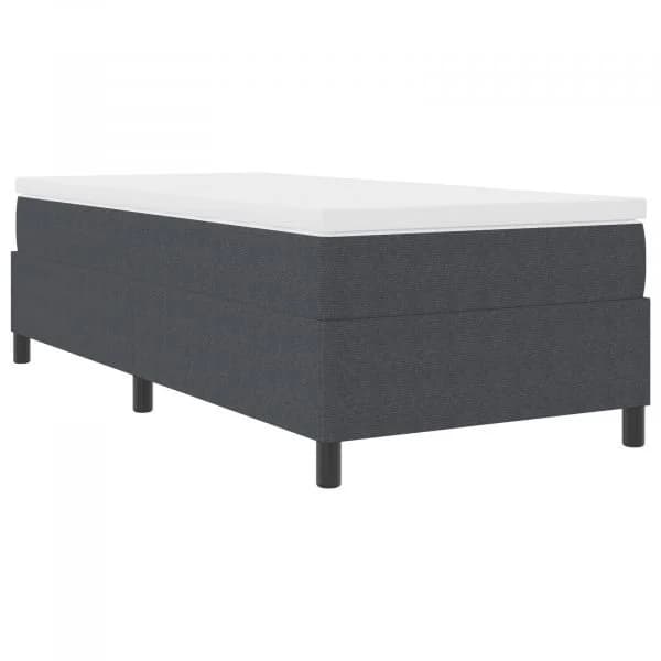 vidaXL Cama Box Spring Cinza Escuro 100x200 cm em Tecido Curdóide - 1158279927