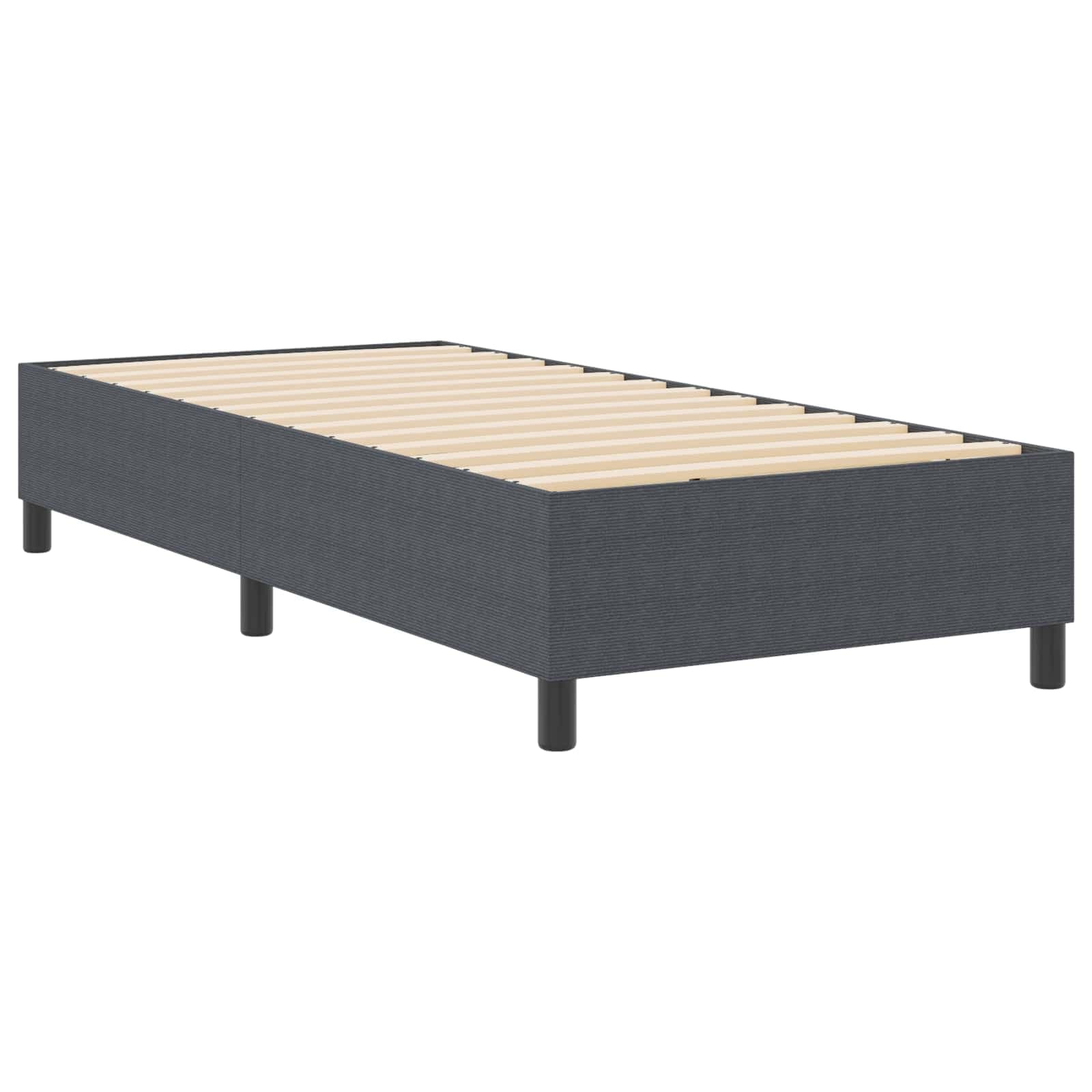 vidaXL Cama Box Spring Cinza Escuro 100x200 cm em Tecido Curdóide - 1158279927