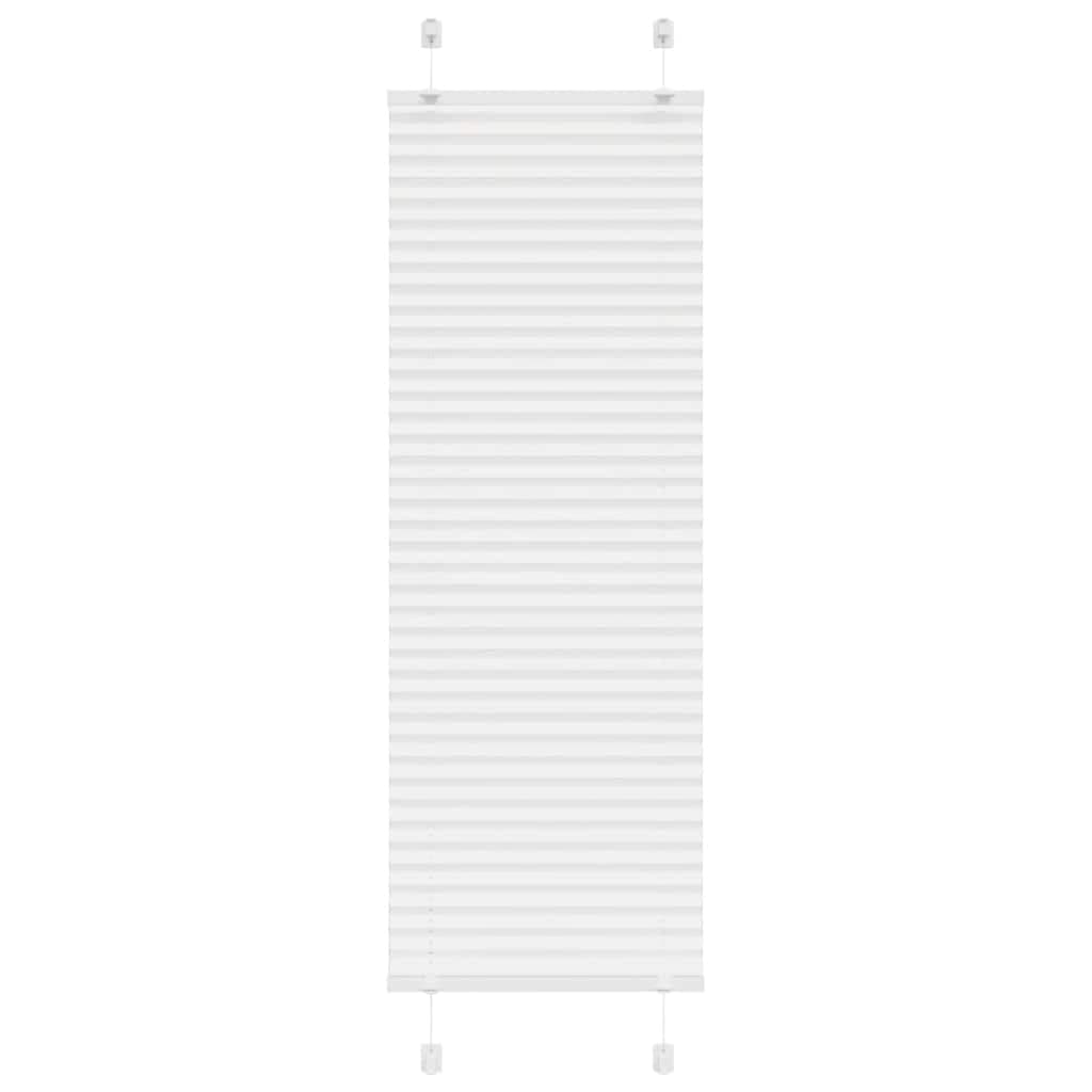 vidaXL Branco Plissada Cega 40x100 cm Largura Tecido 39,4 cm Poliéster