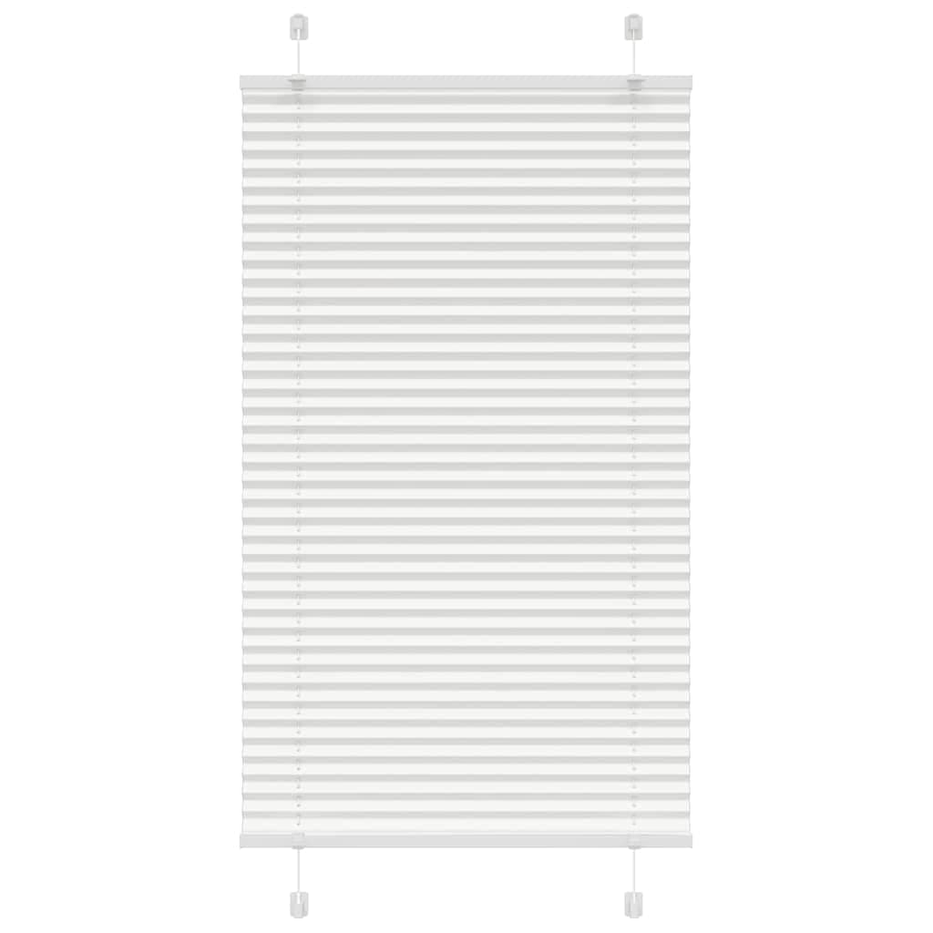 vidaXL Branco Plissada Cega 75x100 cm Largura Tecido 74,4 cm Poliéster