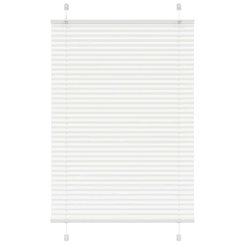 vidaXL Branco Plissada Cega 95x100 cm Largura Tecido 94,4 cm Poliéster
