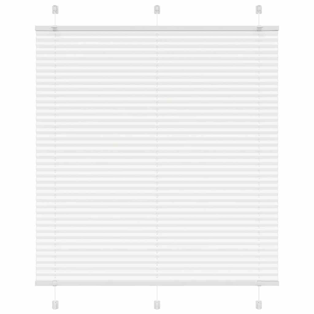 vidaXL Branco Plissada Cega 115x100cm Largura Tecido 114,4cm Poliéster