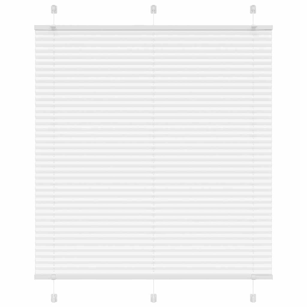vidaXL Branco Plissada Cega 120x100cm Largura Tecido 119,4cm Poliéster
