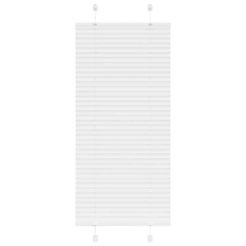 vidaXL Branco Plissada Cega 55x150 cm Largura Tecido 54,4 cm Poliéster