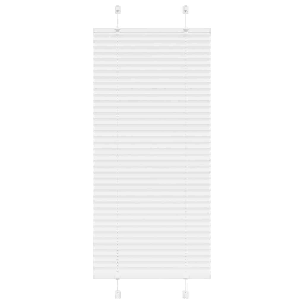 vidaXL Branco Plissada Cega 60x150 cm Largura Tecido 59,4 cm Poliéster