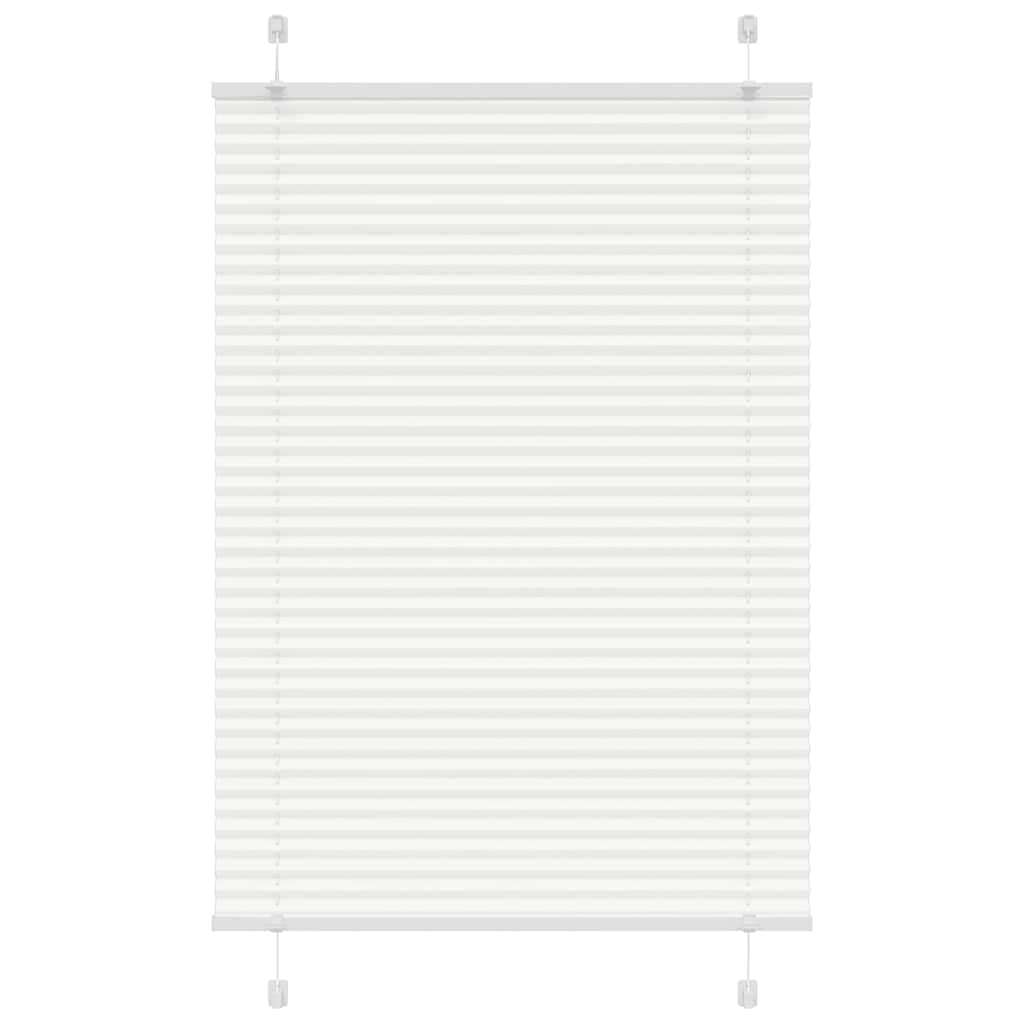 vidaXL Branco Plissada Cega 90x150 cm Largura Tecido 89,4 cm Poliéster