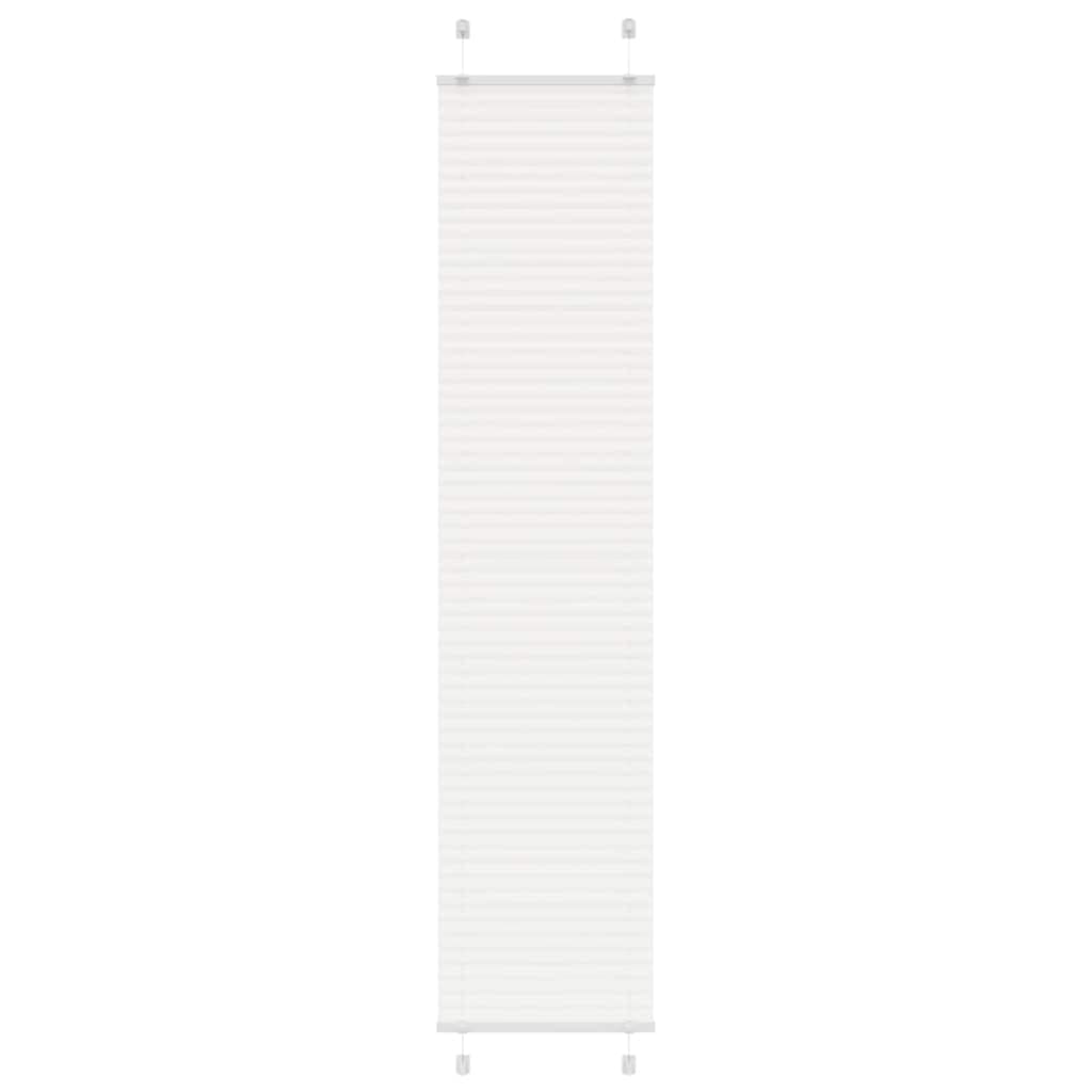 vidaXL Branco Plissada Cega 40x200 cm Largura Tecido 39,4 cm Poliéster
