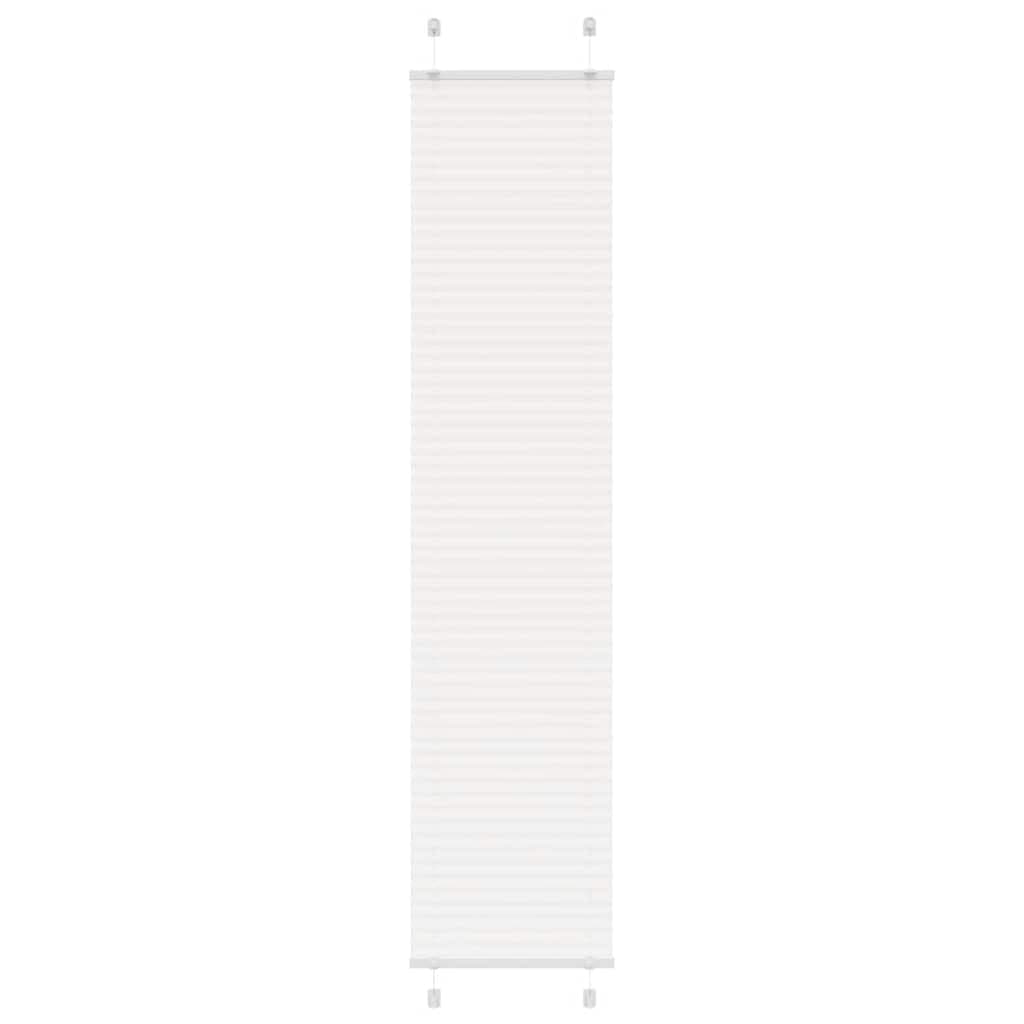vidaXL Branco Plissada Cega 45x200 cm Largura Tecido 44,4 cm Poliéster