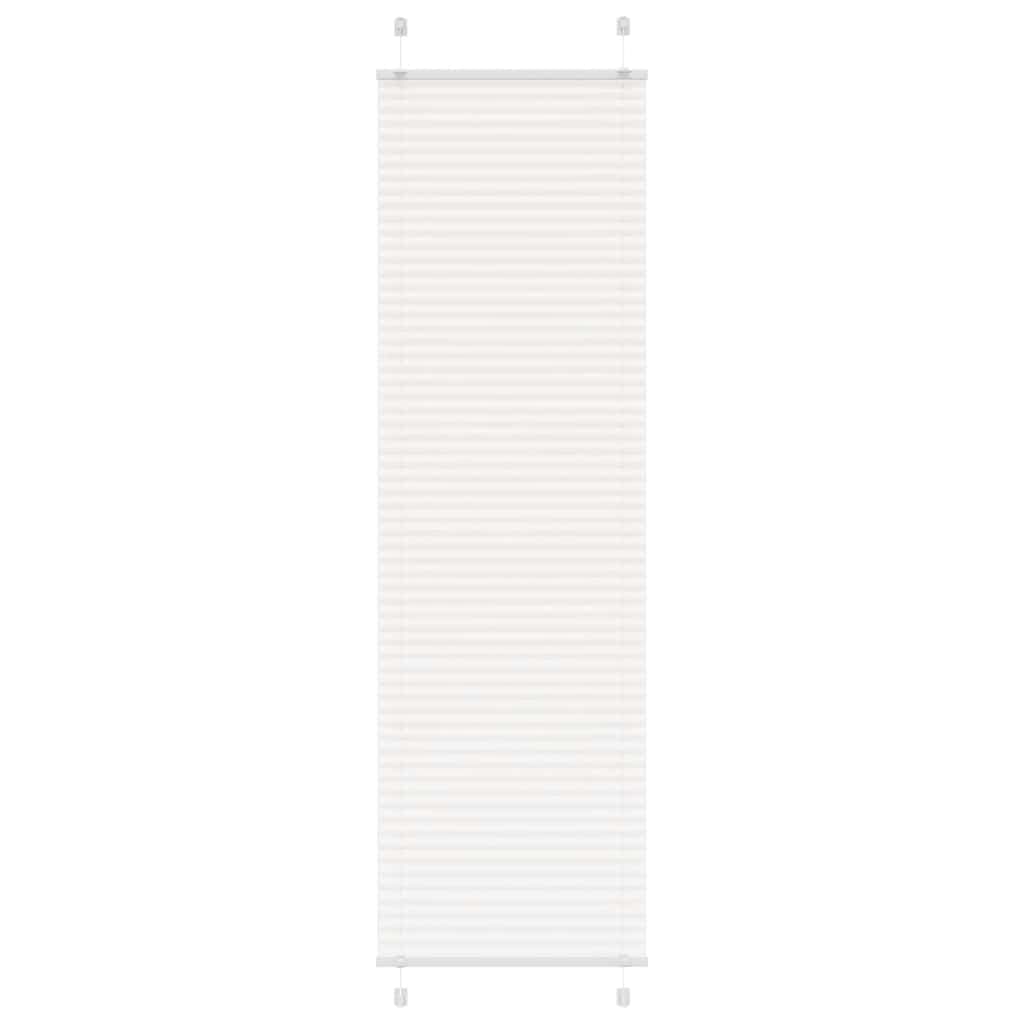 vidaXL Branco Plissada Cega 55x200 cm Largura Tecido 54,4 cm Poliéster