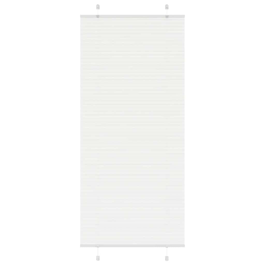 vidaXL Branco Plissada Cega 90x200 cm Largura Tecido 89,4 cm Poliéster