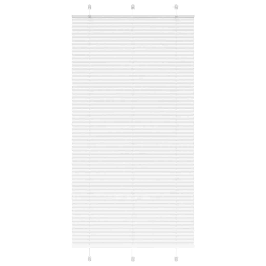 vidaXL Branco Plissada Cega 110x200cm Largura Tecido 109,4cm Poliéster