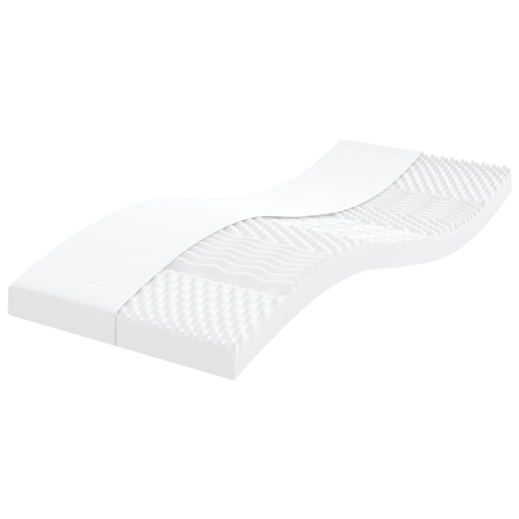 vidaXL Colchão de espuma 80x220 cm 7 zonas dureza 20 ILD branco