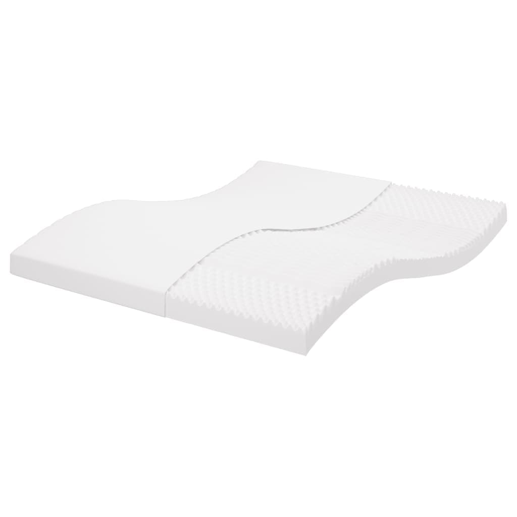 vidaXL Colchão de espuma 180x220 cm 7 zonas dureza 20 ILD branco