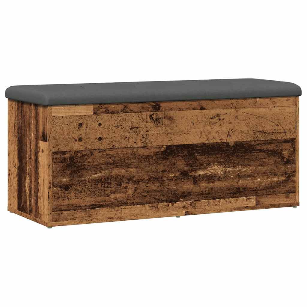 vidaXL Banco de arrumação 102x42x45 cm derivados madeira madeira velha