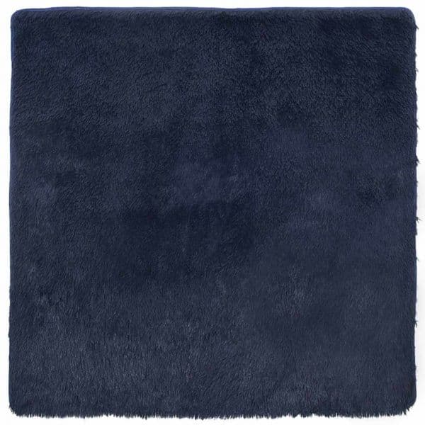 Tapete vidaXL Shaggy de Pelo Alto Navarra 200x200 cm Azul-marinho - 2824223024