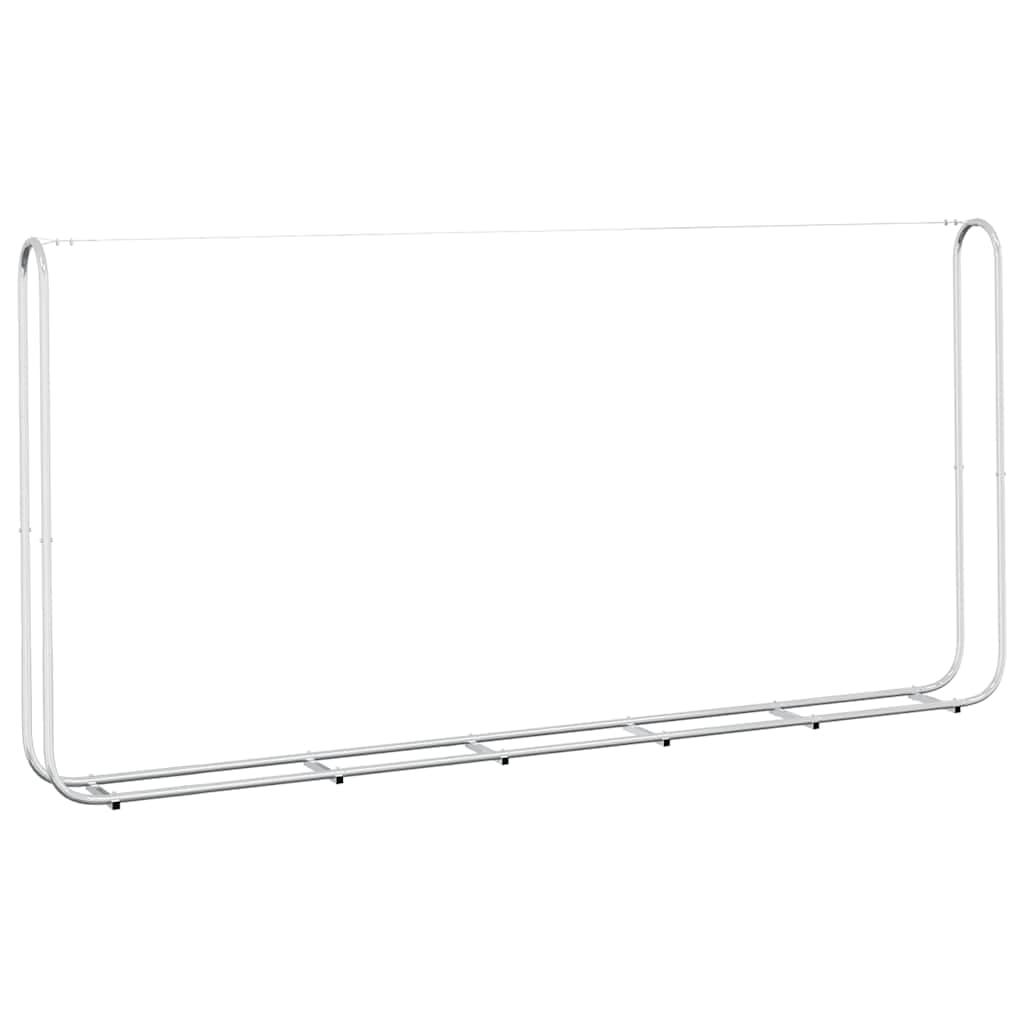 vidaXL Suporte para Lenha 300x25x150 cm Aço Galvanizado - 3333945495