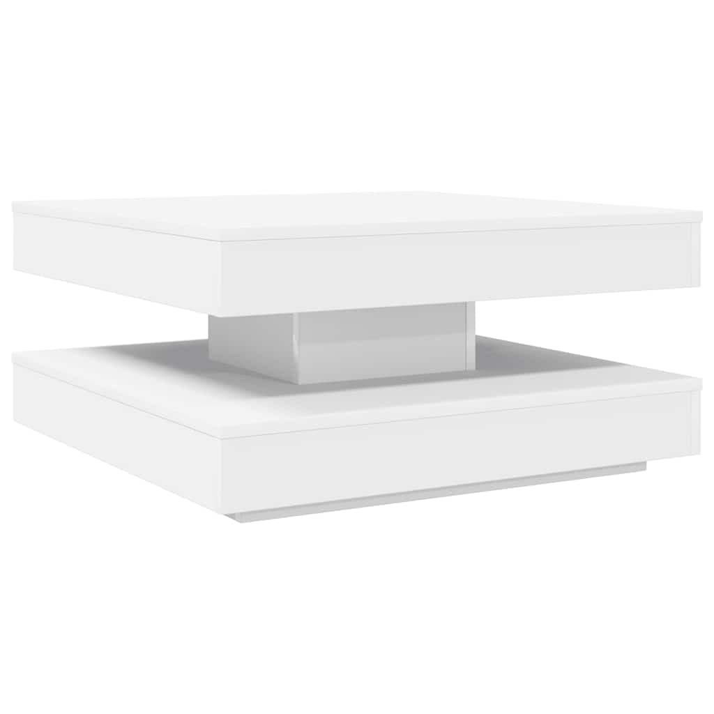 vidaXL Mesa de Centro Rotativa a 360 Graus 70x70x34,5 cm Branco - 2372406023