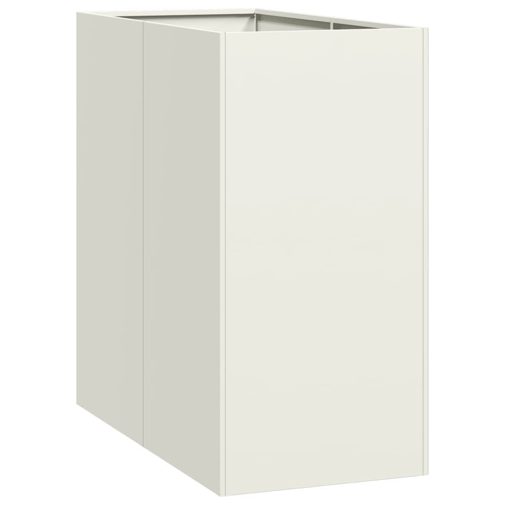 vidaXL Vaso floreira 40x80x80 cm aço branco
