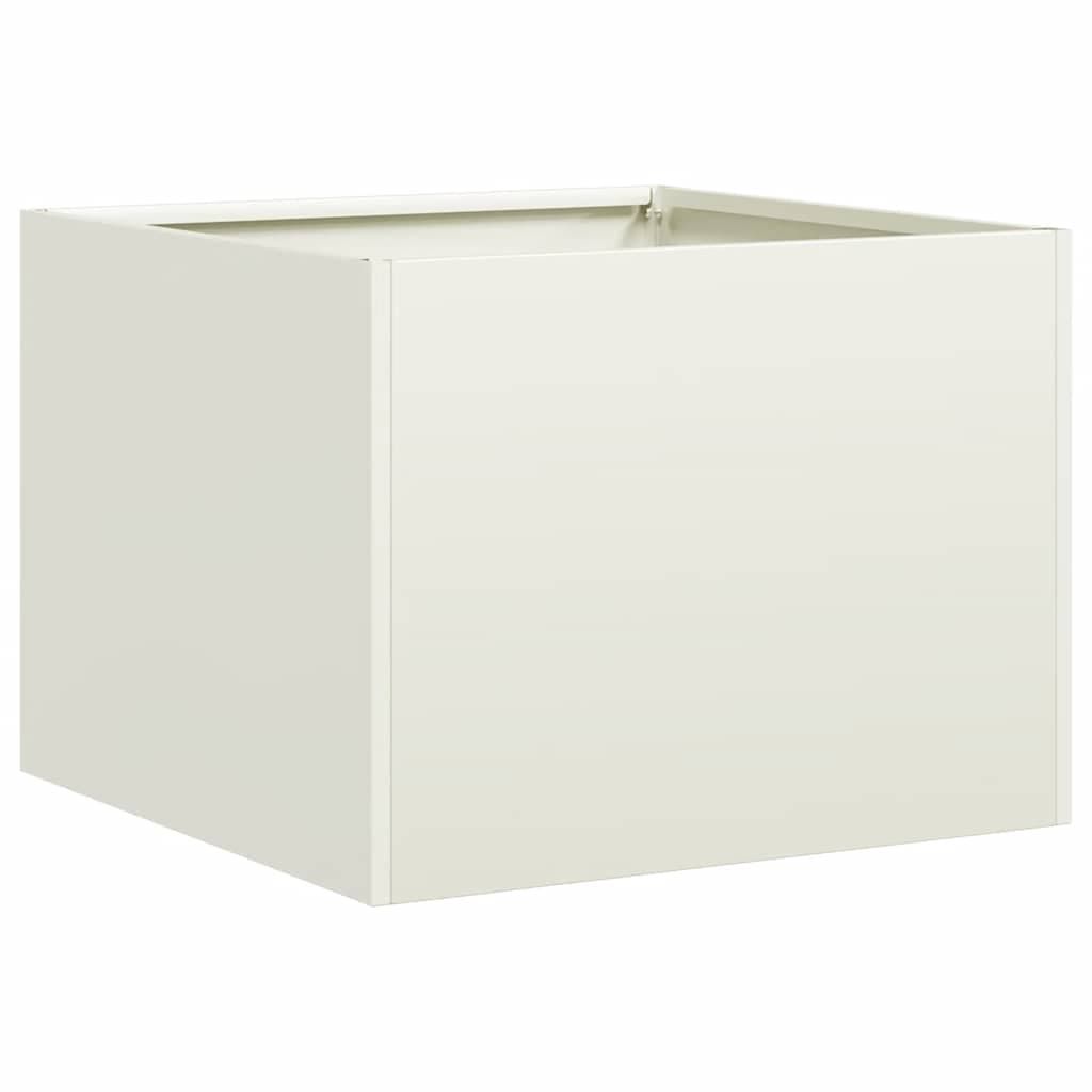vidaXL Vaso/floreira 40x40x30 cm aço branco