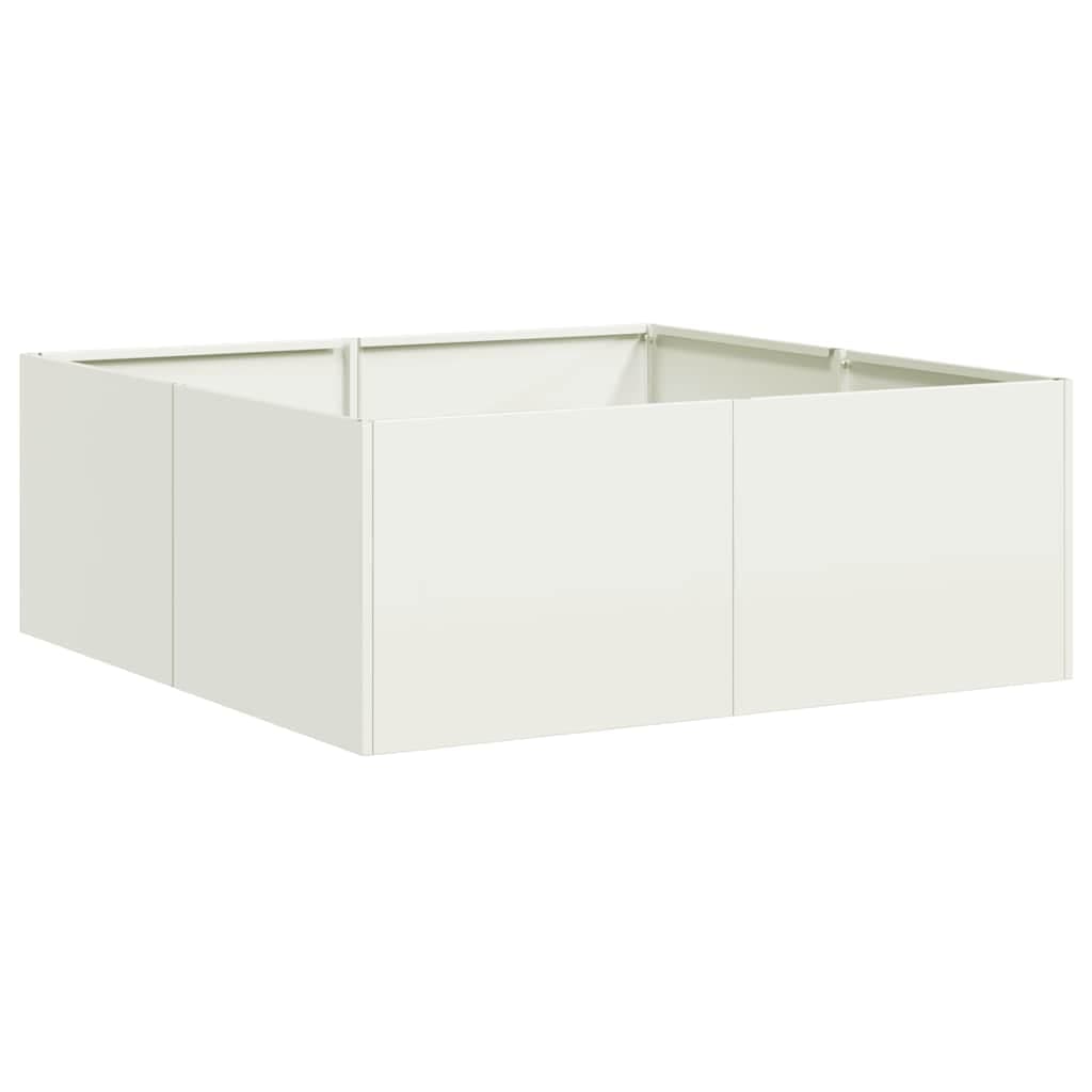 vidaXL Vaso/floreira 80x80x30 cm aço branco