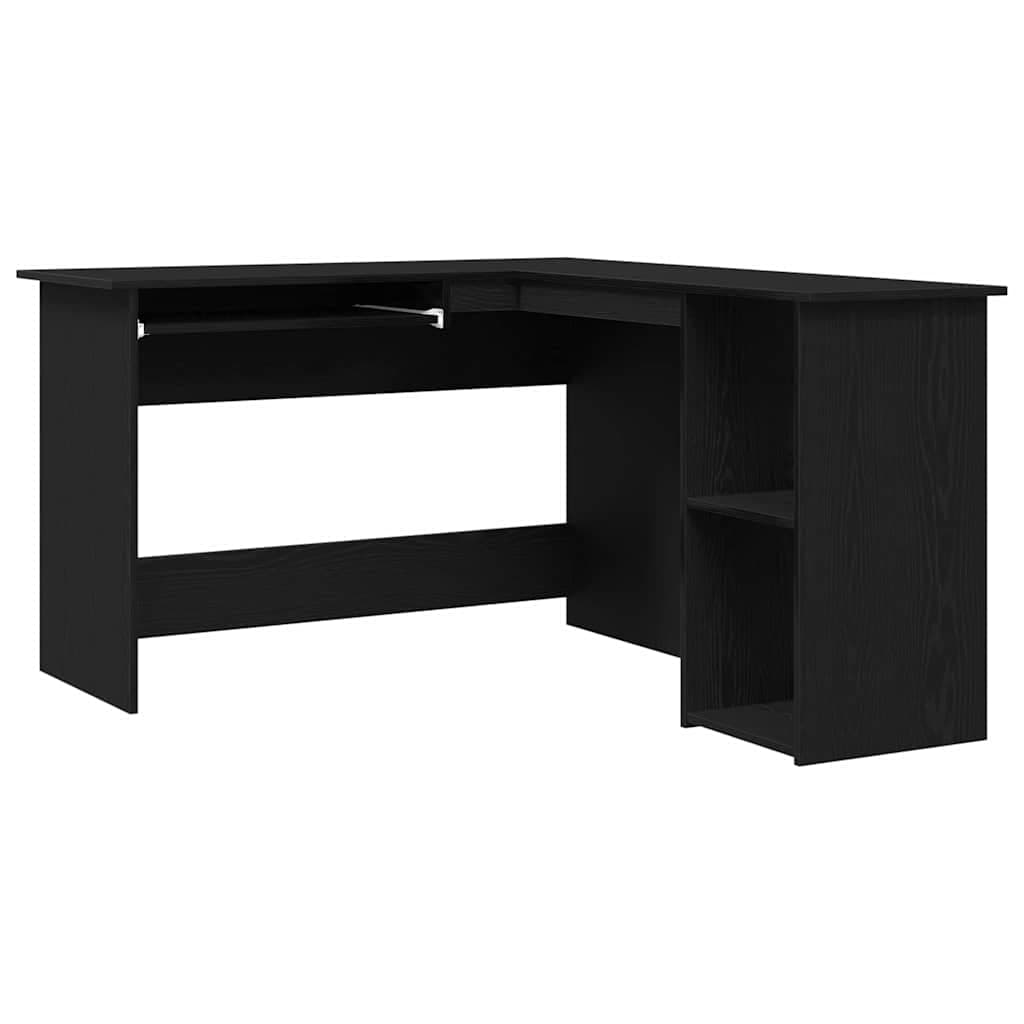 vidaXL Secretária de canto Carvalho Preto 120 x 140 x 75 cm