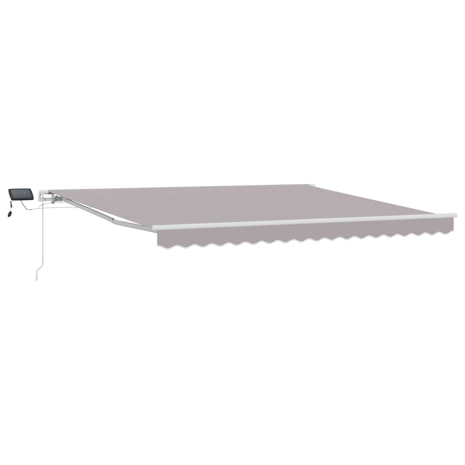 vidaXL Toldo Retrátil Manual Cinzento-claro 400 × 300 cm Tecido e Aço - 4071761746