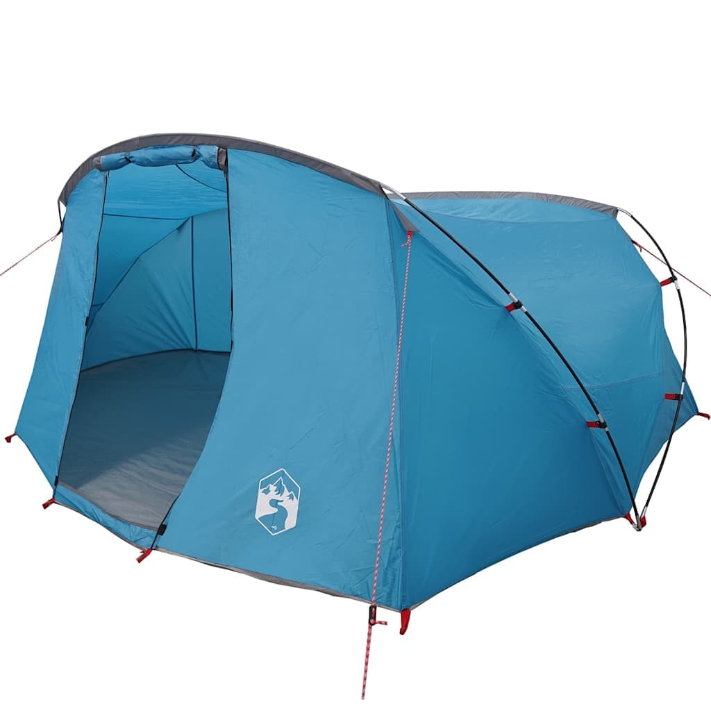 vidaXL Barraca túnel para 4 pessoas Azul e Cinza 318 x 275 x 140 cm